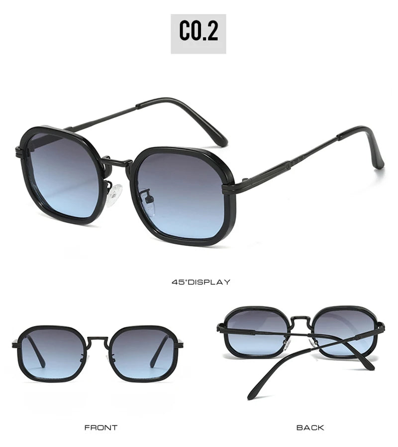 Fashion Gradient Retro Square Sunglasses – UV400 Protection