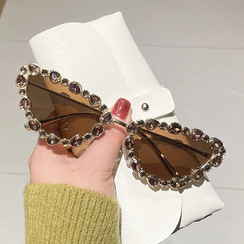 Leanne Rhinestone Cateye Sunglasses