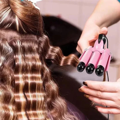 Professional Ceramic Triple Barrel Hair Curler – Effortless Waves & Salon-Quality Styling