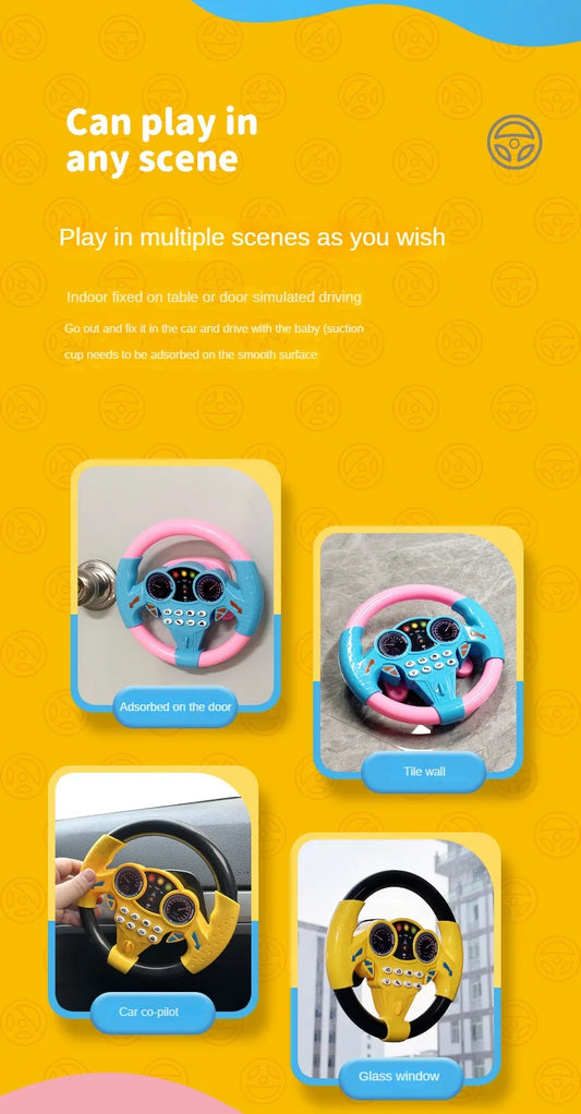 Infant Shining Simulation Steering Wheel Toy