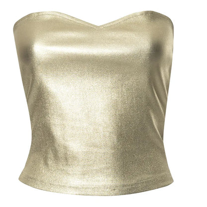 Fashion Metallic Tube Top