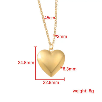 Heart Shaped Photo Locket Pendant