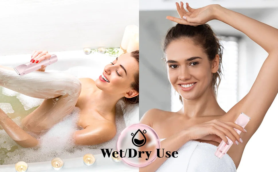 Pink 2-in-1 Waterproof Electric Shaver