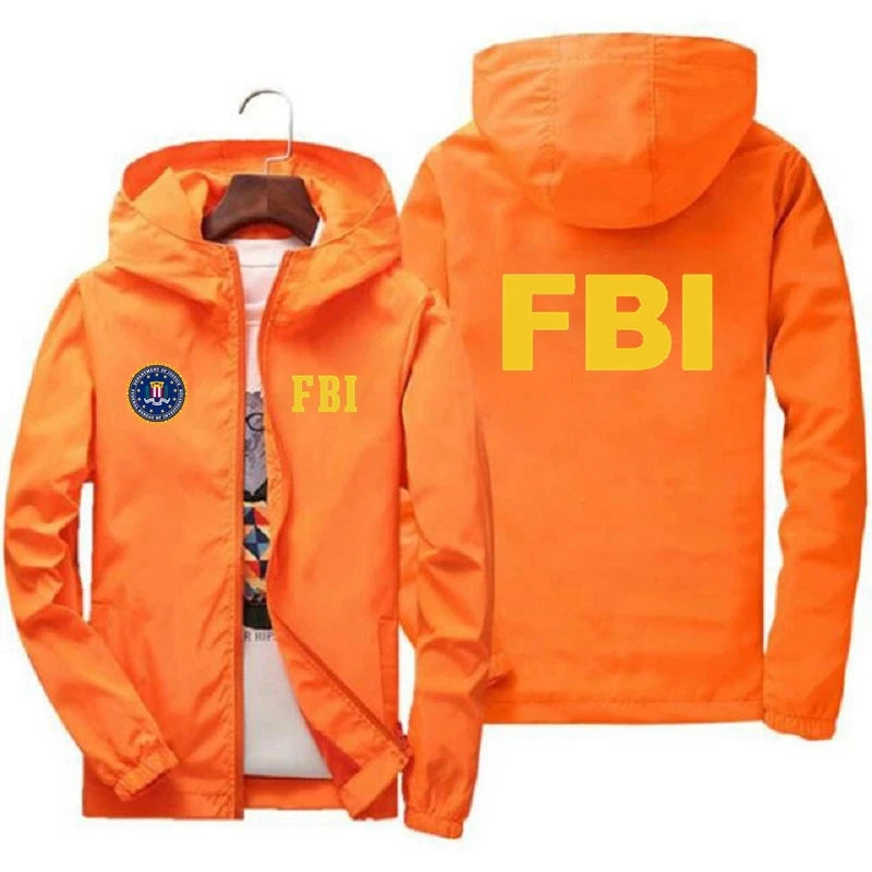 FBI Character Windbreaker Jacket -Windbreaker with Hood