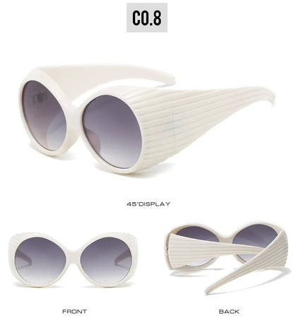 "Paradise" Round Retro Oversize Sunglasses