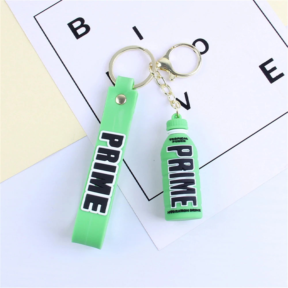 Rubber Beverage Cartoon Keychain