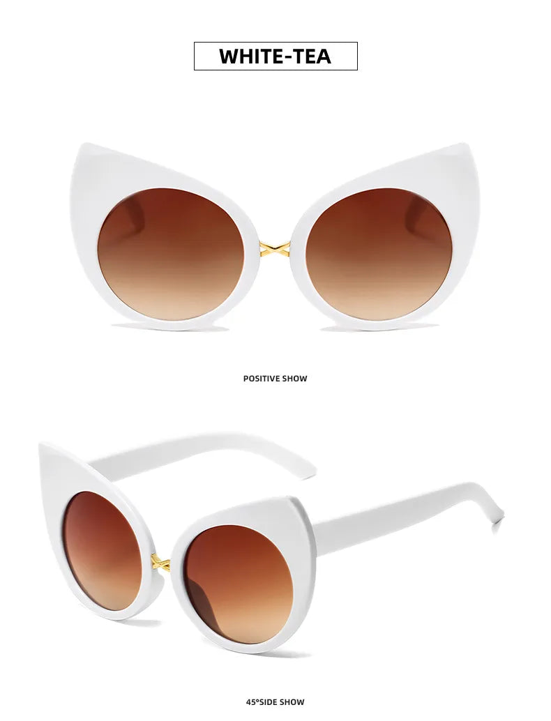 Spooky Cat Eye Oversize Sunglasses