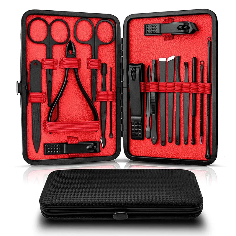 Professional Manicure & Pedicure Tool Kit – 18-Piece Stainless Steel Set