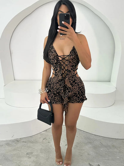 Love Like Honey Leopard Mesh Romper