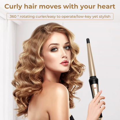 Professional Ceramic Tapered Curling Wand