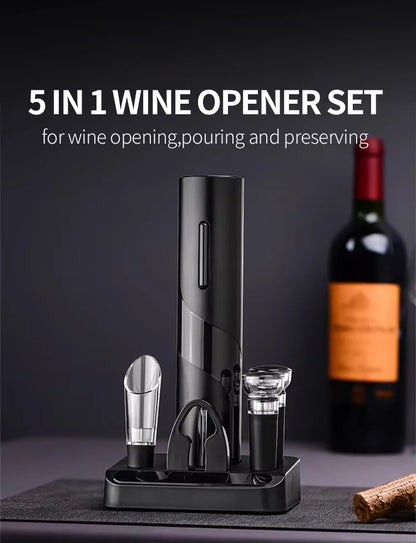 Multifunction Electric Automatic Corkscrew Wine Opener Set