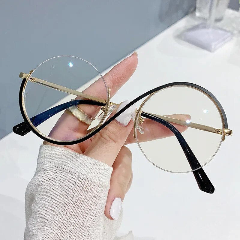 Vintage Anti Blue Light Round Optical Glasses