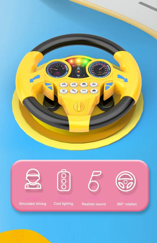Infant Shining Simulation Steering Wheel Toy