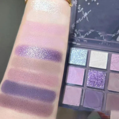 Glow 9-Color Glamour  Purple Eye Shadow Palette