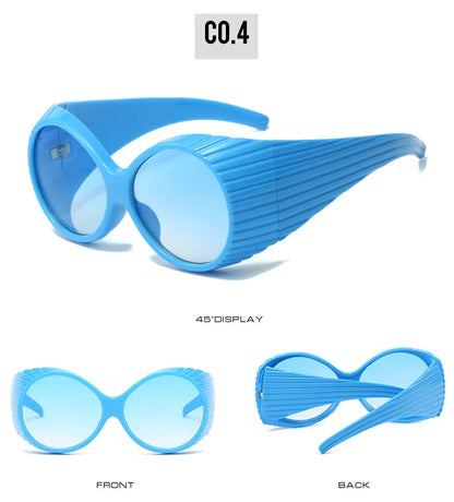 "Paradise" Round Retro Oversize Sunglasses