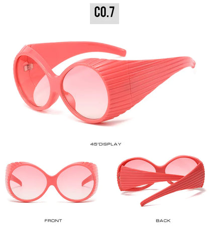 "Paradise" Round Retro Oversize Sunglasses