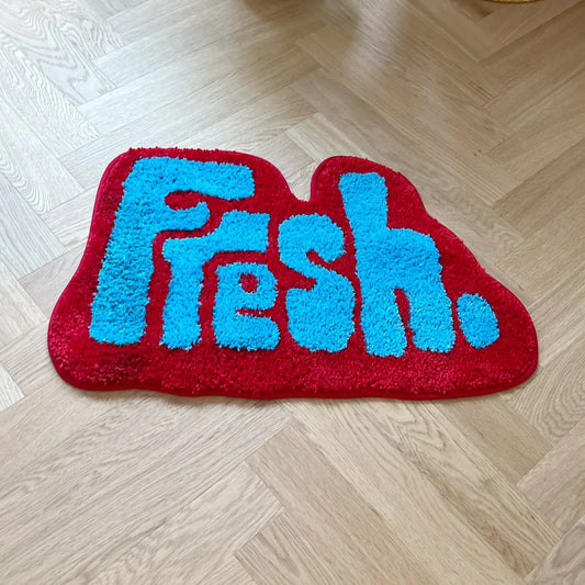 "Fresh" Tufted Statement Rug – Bold Modern Flocking Carpet