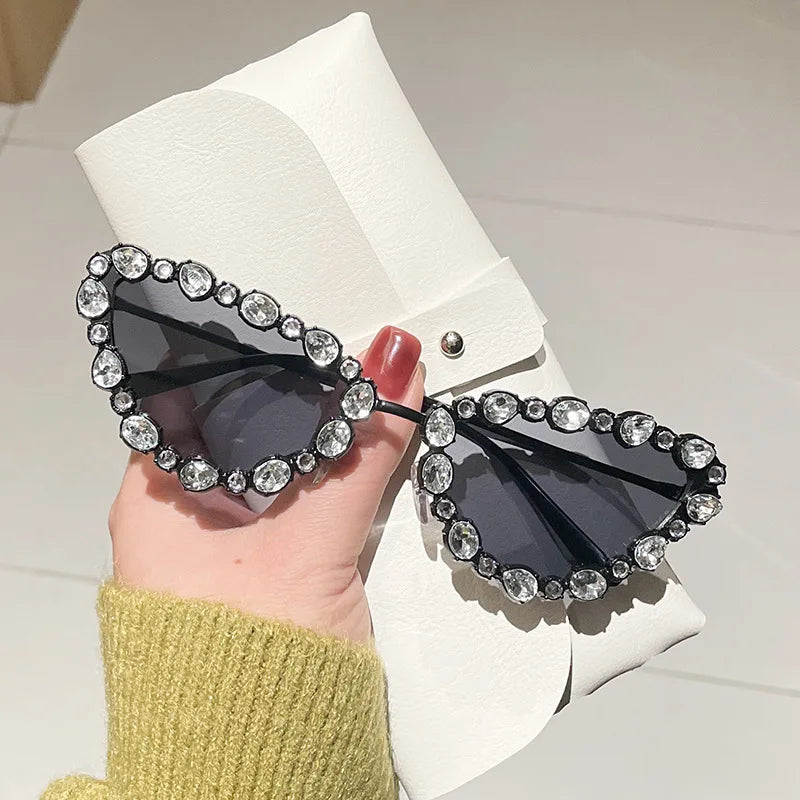 Leanne Rhinestone Cateye Sunglasses