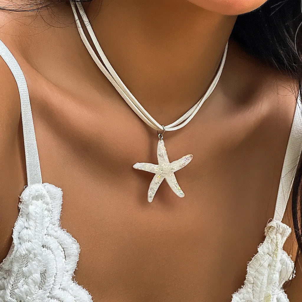 Boho Starfish Pendant Necklace
