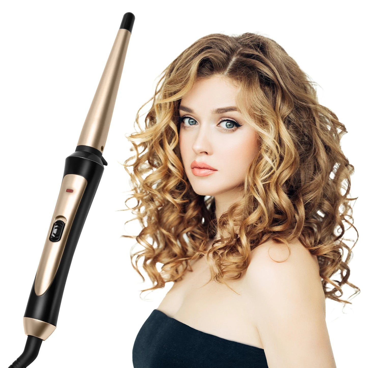 Professional Ceramic Tapered Curling Wand