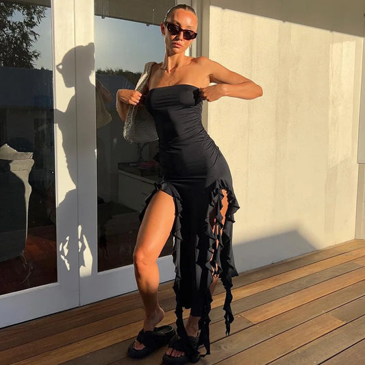 Beach Fun Fringe Tube Dress
