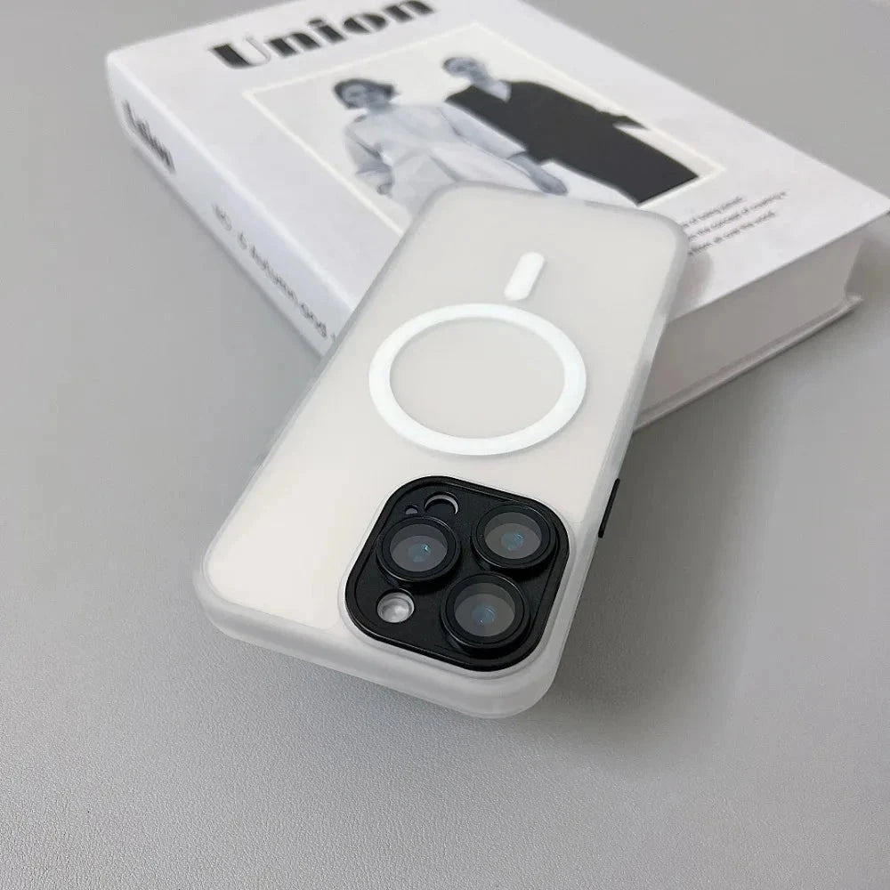 Magnetic Luxury Matte Translucent Armor Shockproof Case x2