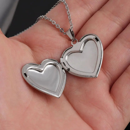 Heart Shaped Photo Locket Pendant