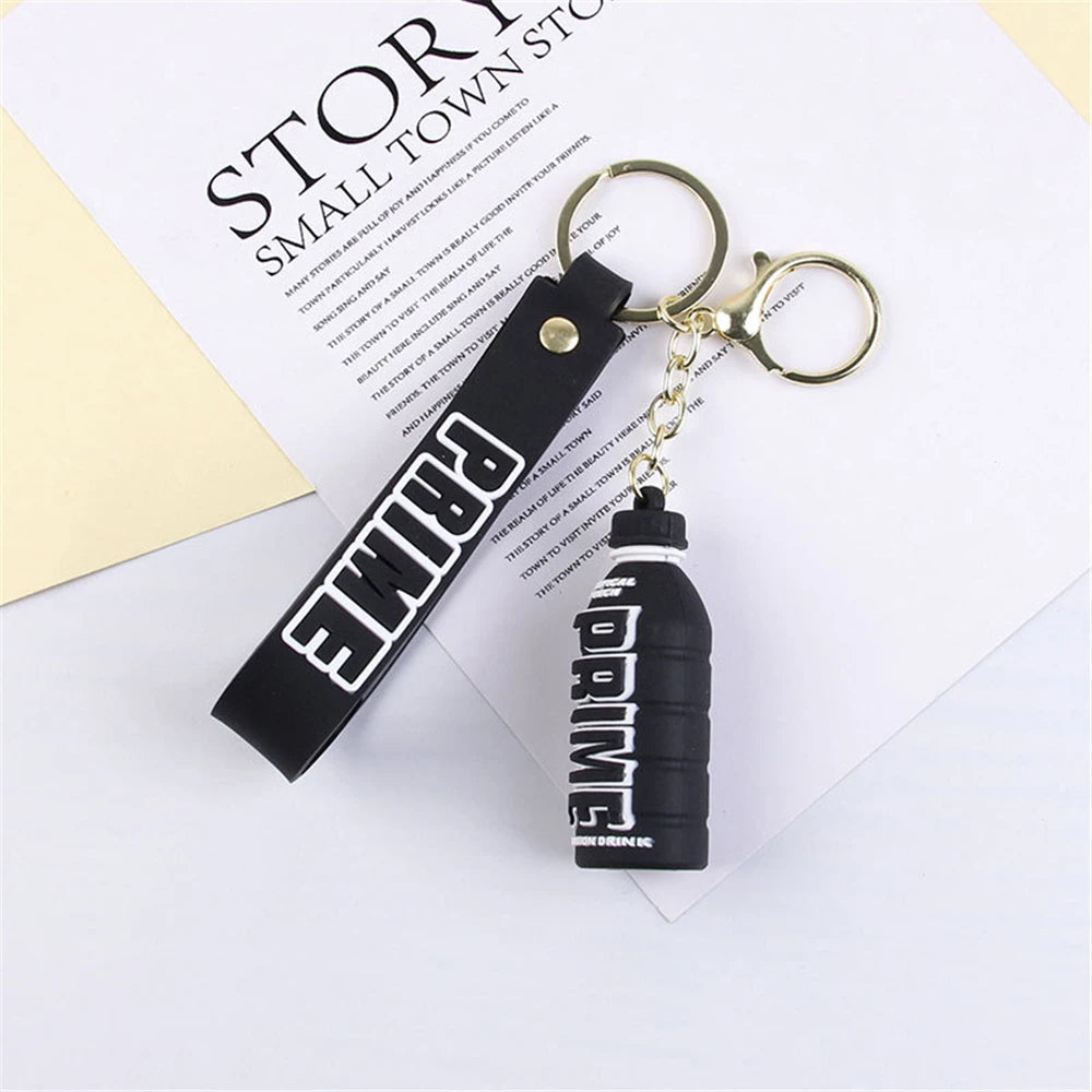 Rubber Beverage Cartoon Keychain