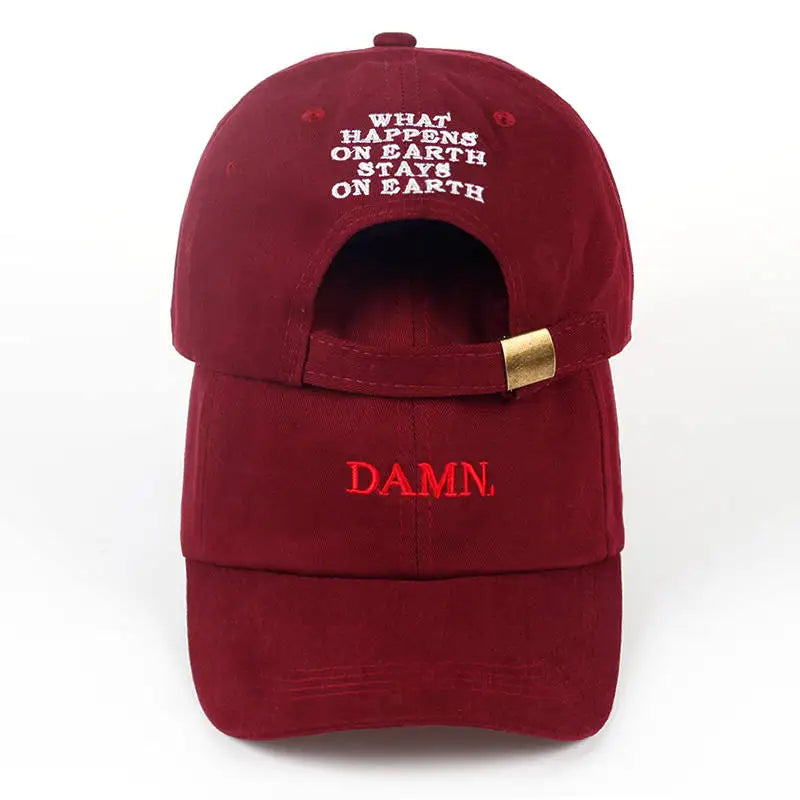 “DAMN” Embroidered Dad Hat – Unisex Hip Hop Snapback