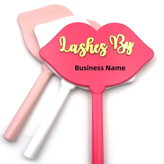 Custom Acrylic Lash Artist Handheld Mirror – Lip or Square Shape