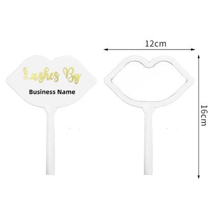 Custom Acrylic Lash Artist Handheld Mirror – Lip or Square Shape
