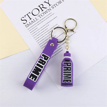 Rubber Beverage Cartoon Keychain