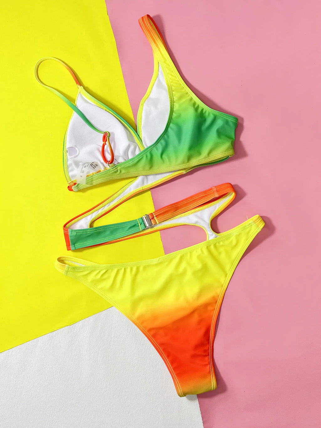 Neon Sunset Cut-Out Monokini