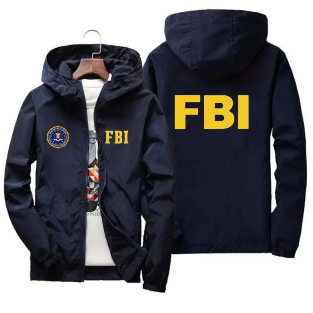 FBI Character Windbreaker Jacket -Windbreaker with Hood
