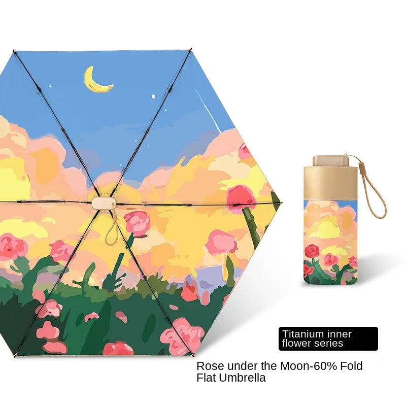 DAYS ON DAYS Floral Portable Mini Umbrella