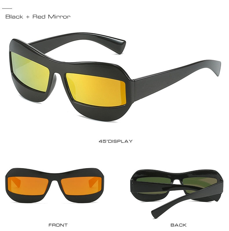 Irregular Retro Style Square Sunglasses