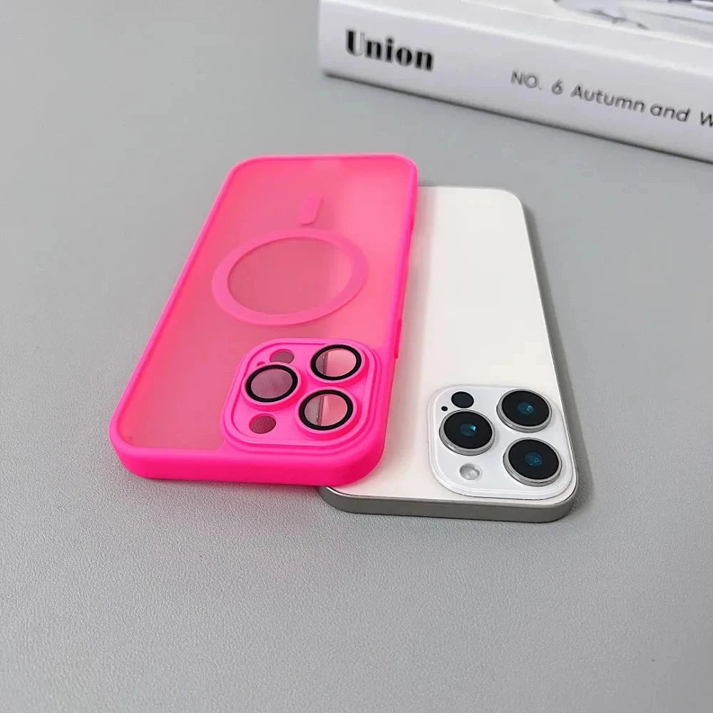 Magnetic Luxury Matte Translucent Armor Shockproof Case x2