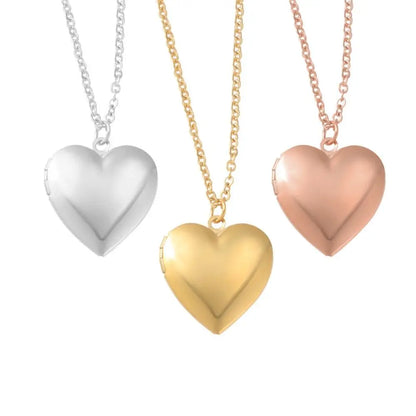 Heart Shaped Photo Locket Pendant