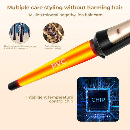 Professional Ceramic Tapered Curling Wand