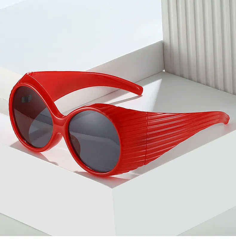 "Paradise" Round Retro Oversize Sunglasses