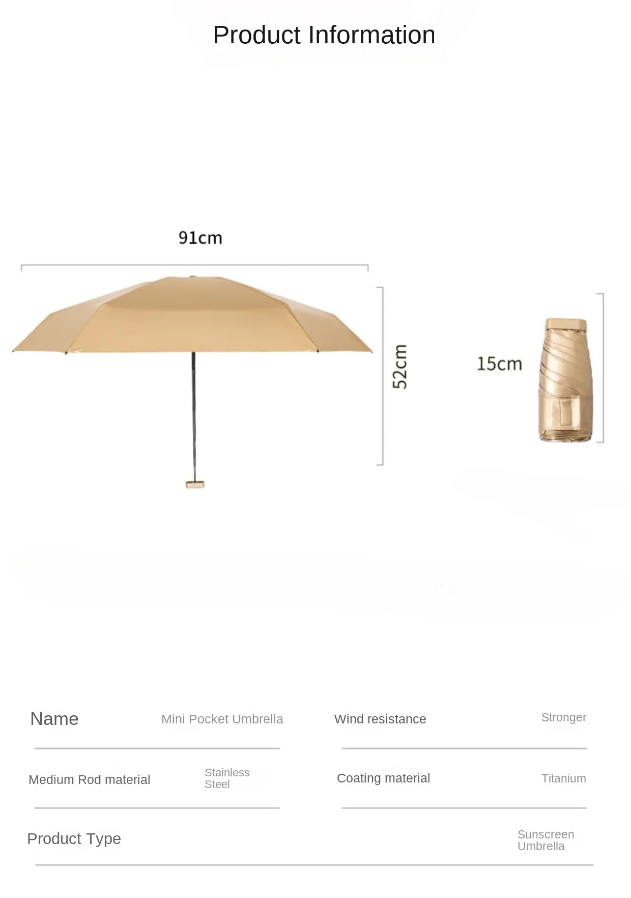 DAYS ON DAYS Floral Portable Mini Umbrella