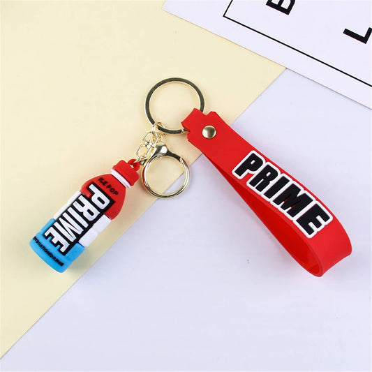 Rubber Beverage Cartoon Keychain