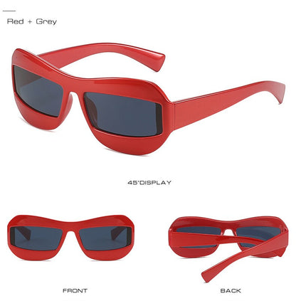 Irregular Retro Style Square Sunglasses