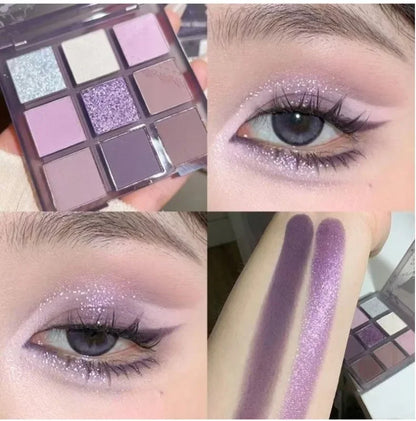 Glow 9-Color Glamour  Purple Eye Shadow Palette