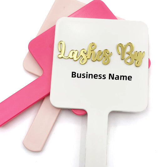 Custom Acrylic Lash Artist Handheld Mirror – Lip or Square Shape