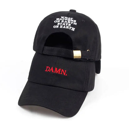 “DAMN” Embroidered Dad Hat – Unisex Hip Hop Snapback