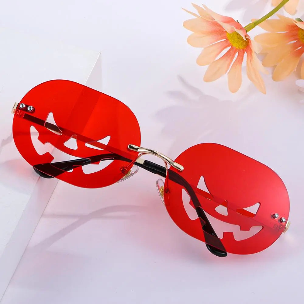 Pumpkin Retro Rimless Sunglasses