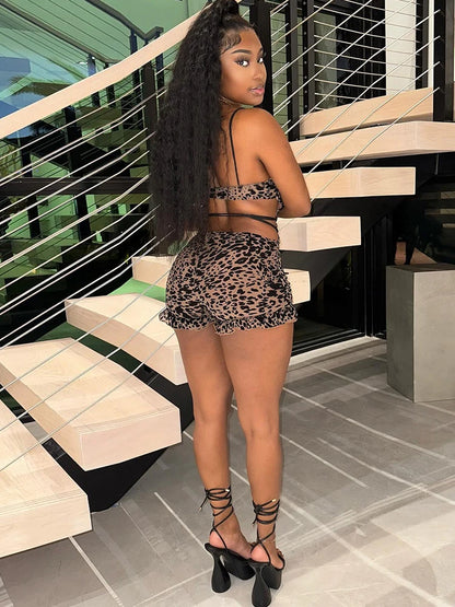 Love Like Honey Leopard Mesh Romper
