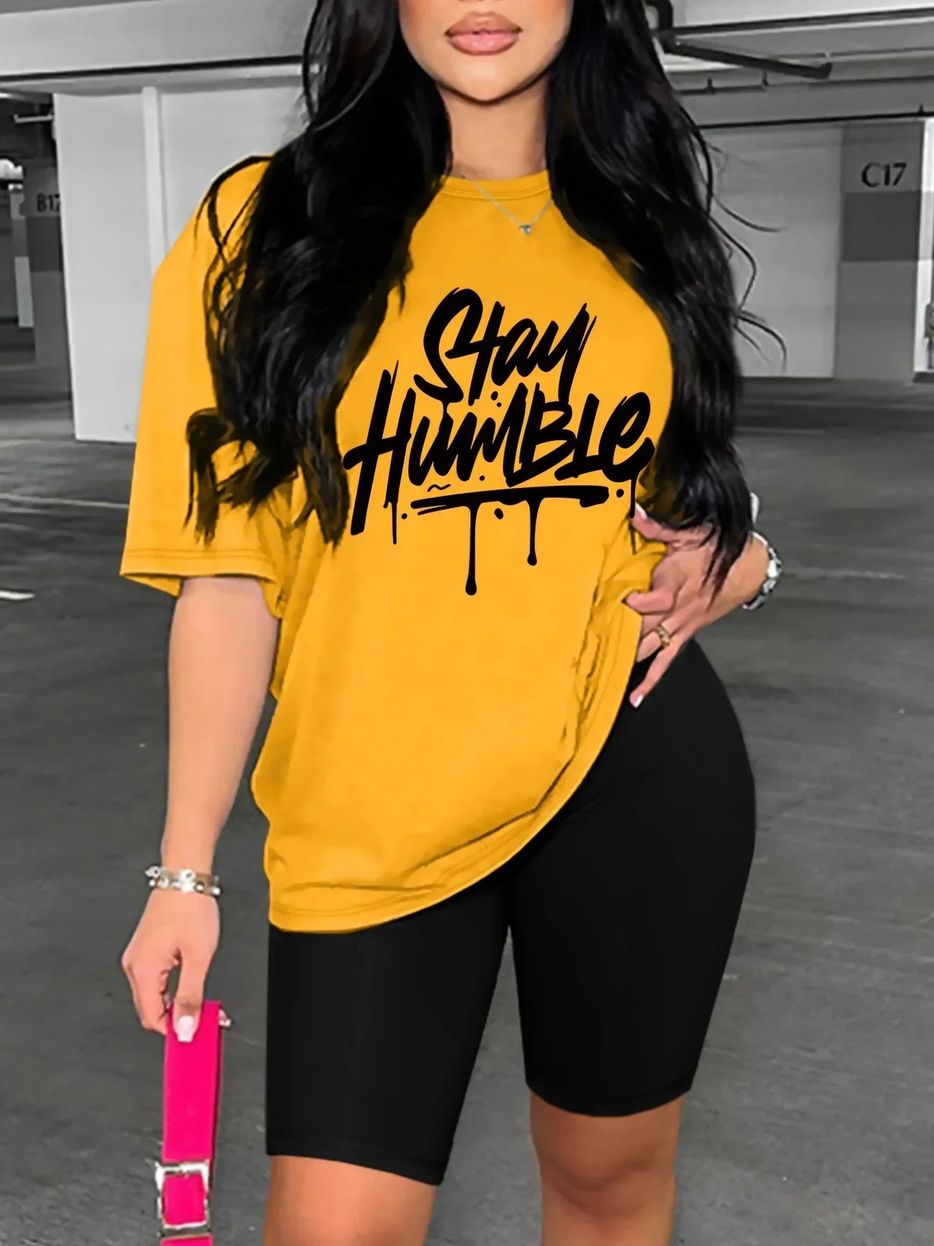 Stay Humble Letter Print Tee – Unisex 90s-Inspired Style