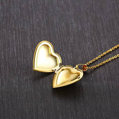 Heart Shaped Photo Locket Pendant